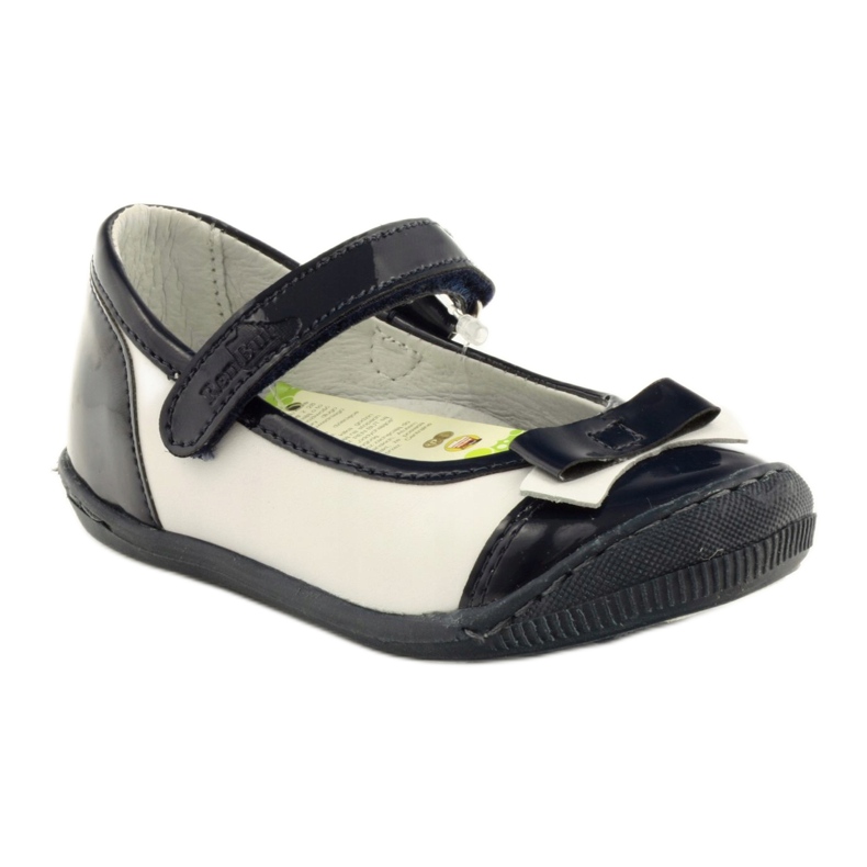 Zapatos bailarinas para niños Ren But 1405 azul marino blanco 1