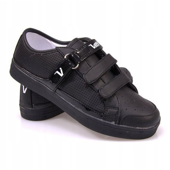 Zapatillas Con Velcro F-1-02 Negra negro 1