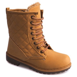 Trappers cálidos acolchados 8016 Camel marrón 3