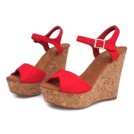 Sandalias Cuña Corcho 5H5654 Rojo 1