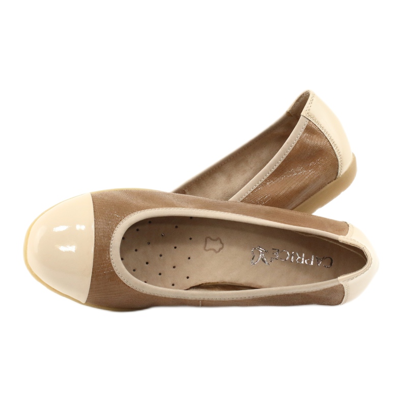Bailarinas de mujer Caprice 22152 piel beige 4