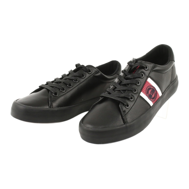 Big Star Zapatillas de deporte femeninas con eco-cuero GG174111 negro blanco 2 Big Star Zapatillas de deporte femeninas con eco-cuero GG174111 negro blanco 2