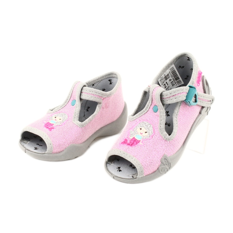 Calzado infantil befado 213P116 rosa gris 2