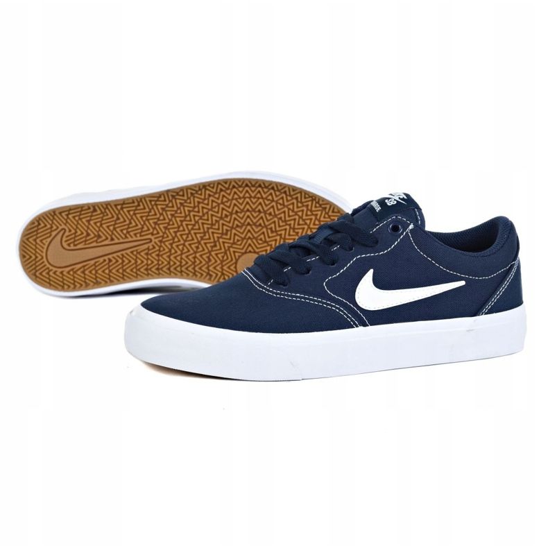 Zapatillas Nike Sb Charge Cnvs Jr CQ0260-400 azul marino gris 1