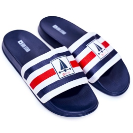 Pantuflas de Hombre Big Star Azul Marino DD174691 blanco 3