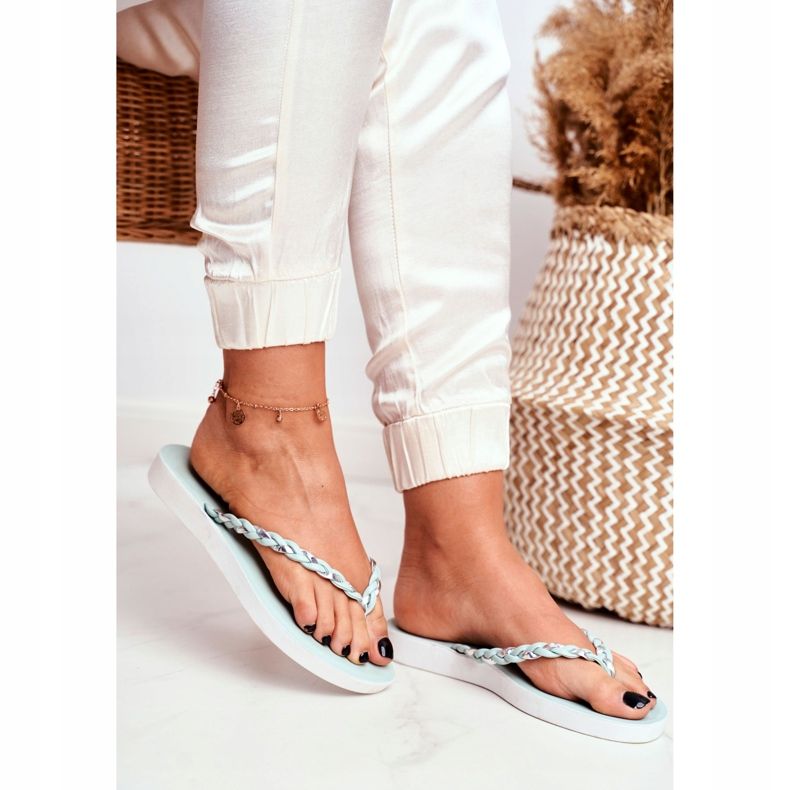 PS1 Pantuflas de Mujer Chanclas Cinturón Trenzado Peggie Verde 2