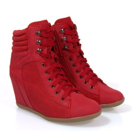 Sneakers Boots On Wedge 562 Rojo 3