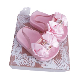 FRROCK Chanclas Infantiles Niña Lazo Perla Rosa Senari rosado 5