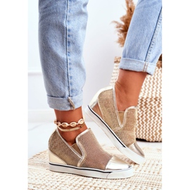 Zapatillas de mujer Lu Boo con malla Golden Morgono dorado 2