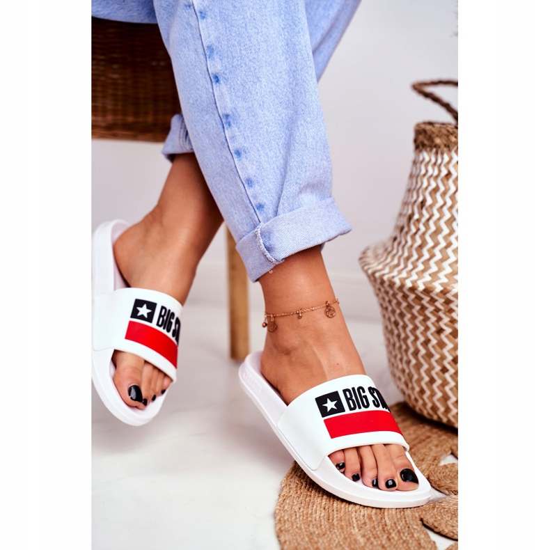 Pantuflas de Mujer Big Star Classic White GG274047 blanco 2