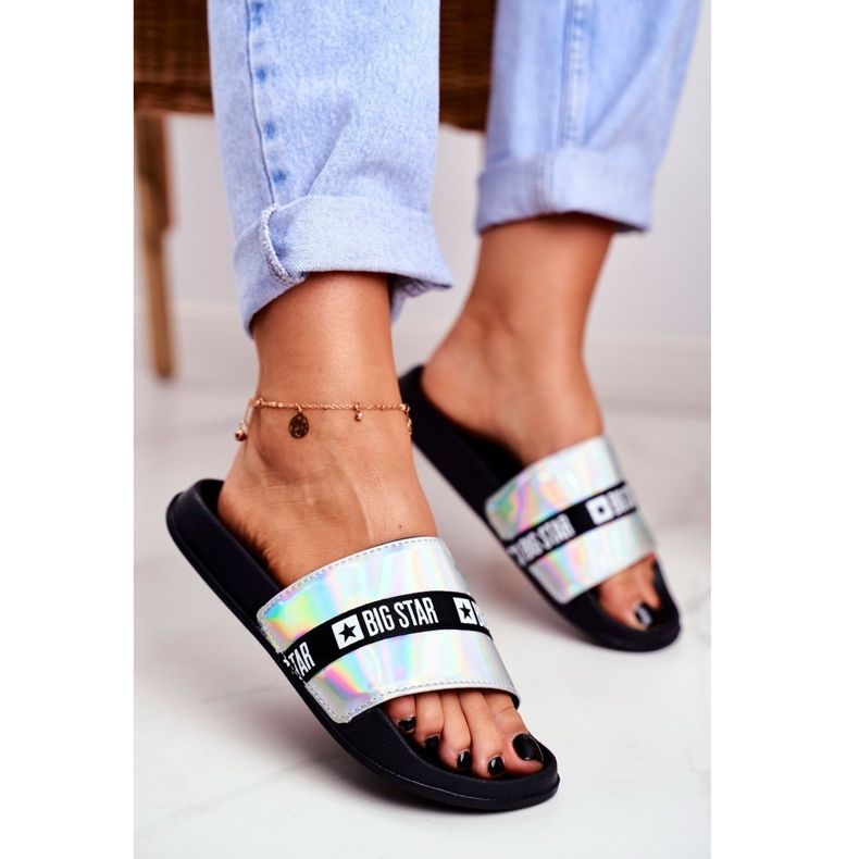 Pantuflas de Mujer Big Star Silver Holo GG274005 gris 1