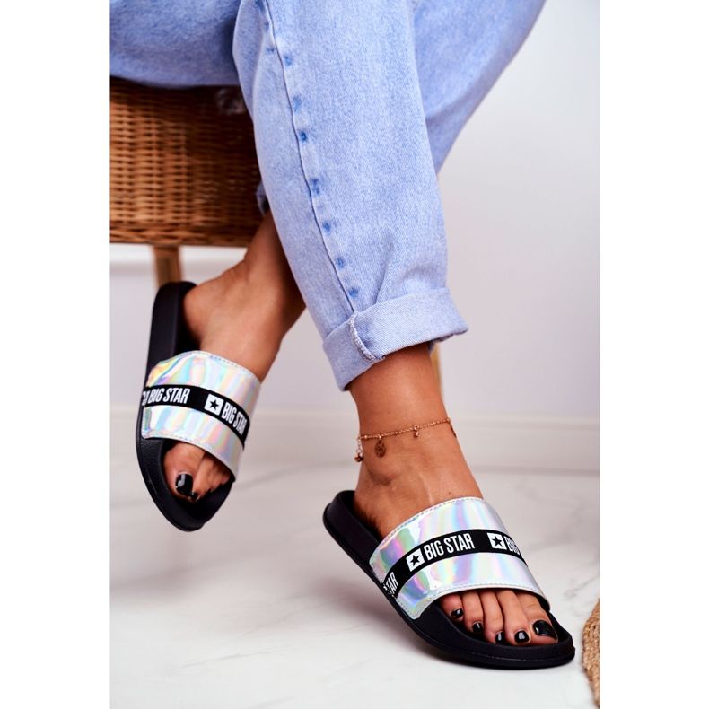 Pantuflas de Mujer Big Star Silver Holo GG274005 gris 2