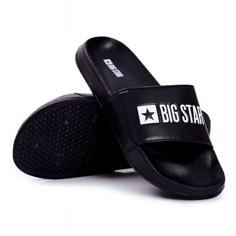 Pantuflas Hombre Big Star Caucho Negro Eco Cuero GG174931 1