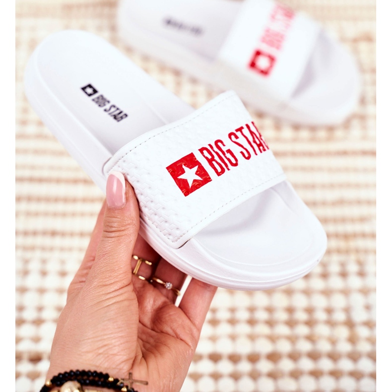 Pantuflas para niños Big Star White Quilted GG374803 blanco 2