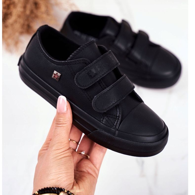 Zapatos Infantiles Zapatillas Big Star Con Velcro Negro GG374009 2