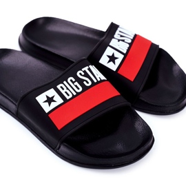 Pantuflas de Hombre Big Star Classic Black GG174936 blanco negro rojo 2