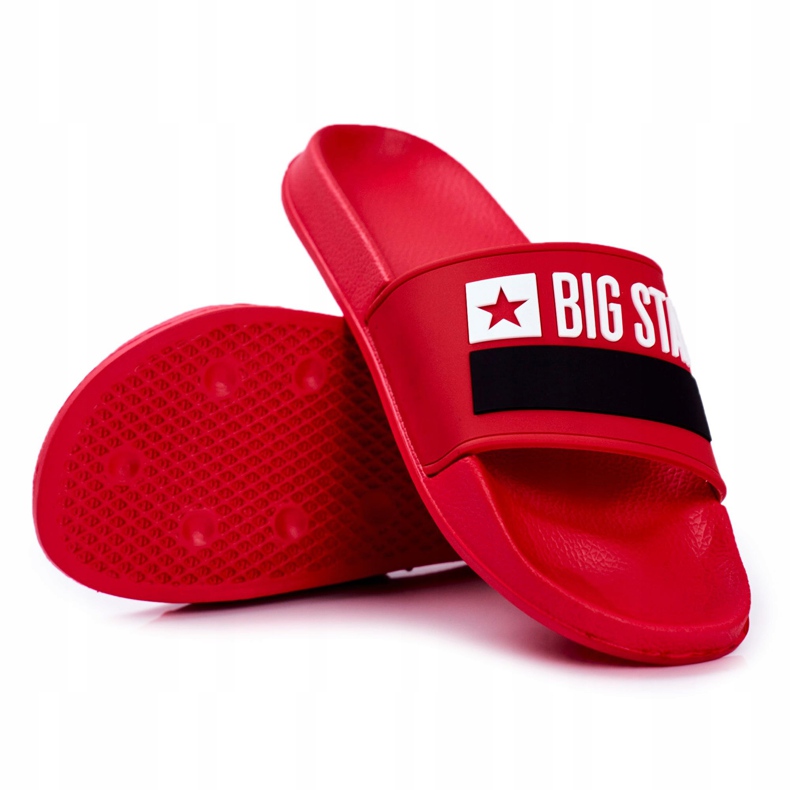 Pantuflas de Hombre Big Star Classic Red GG174939 blanco negro rojo 2