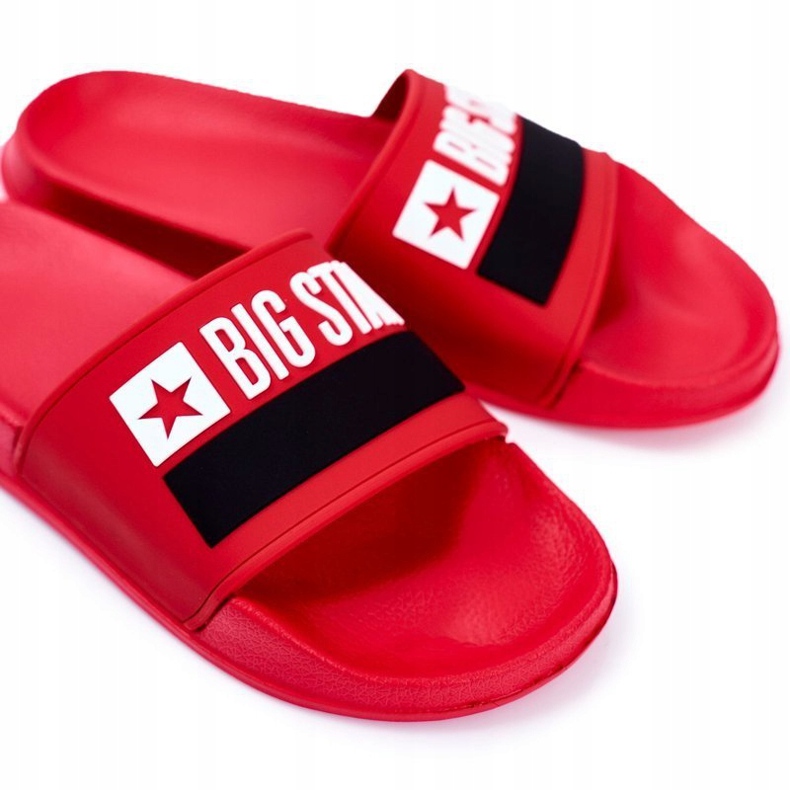 Pantuflas de Hombre Big Star Classic Red GG174939 blanco negro rojo 1