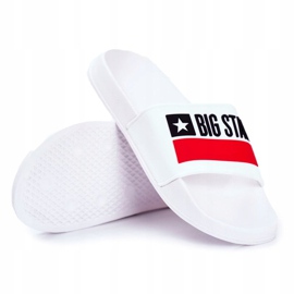 Pantuflas de Hombre Big Star Classic White GG174938 blanco negro rojo 1