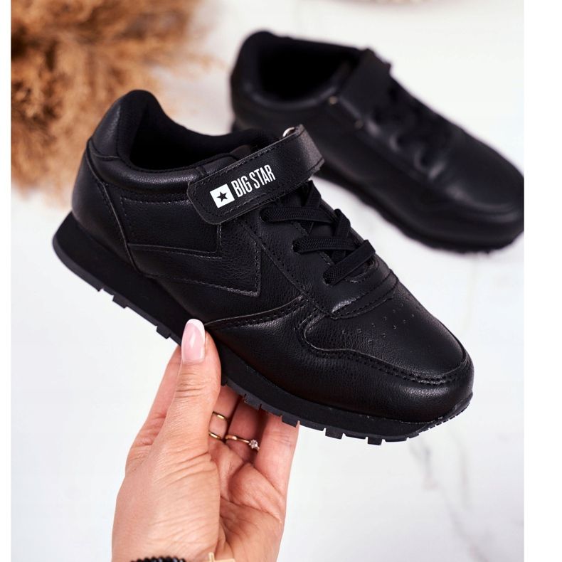 Zapatos Deportivos Infantiles Big Star Con Velcro Negro GG374059 2