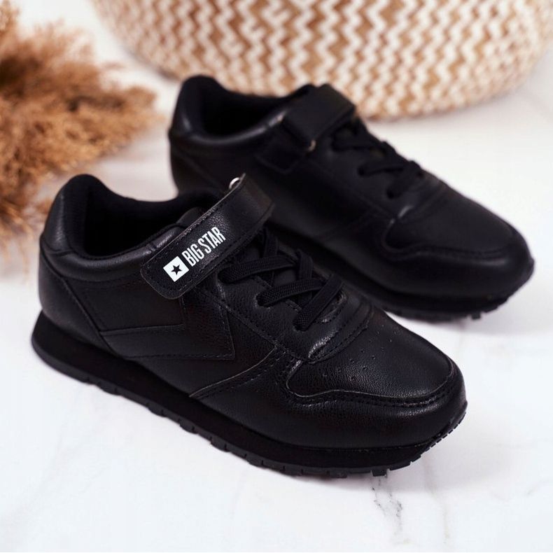 Zapatos Deportivos Infantiles Big Star Con Velcro Negro GG374059 1