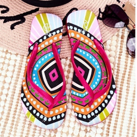 Lu Boo | Chanclas Szałowe Pink Aztec Havanna rosado 3