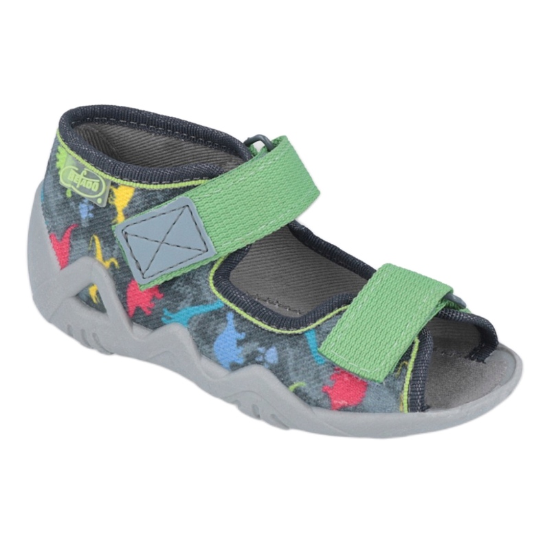 Calzado infantil befado 250P092 gris multicolor verde 1