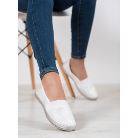 SHELOVET Zapatillas elegantes sin cordones blanco 5