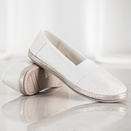 SHELOVET Zapatillas elegantes sin cordones blanco 3