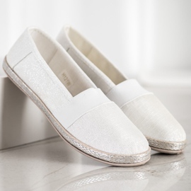SHELOVET Zapatillas elegantes sin cordones blanco 4