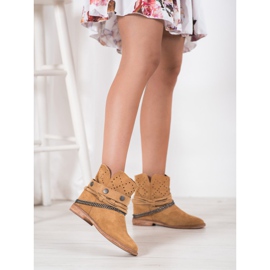Bella Paris Botas con Rayas Decorativas marrón 1