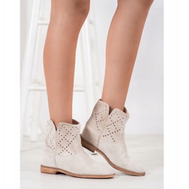 Bella Paris Botas con Rayas Decorativas beige 6