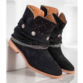 Bella Paris Botas con Rayas Decorativas negro 2