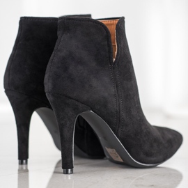 Bella Paris Botas clásicas de tacón alto negro 3