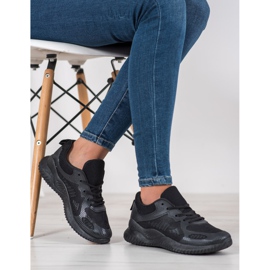 SHELOVET Zapatillas con malla negro 2