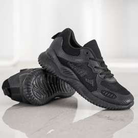 SHELOVET Zapatillas con malla negro 4