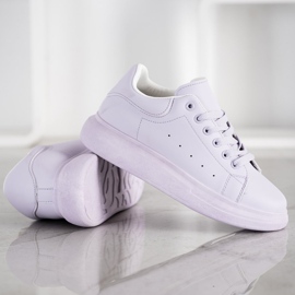 SHELOVET Zapatillas violetas en la plataforma 3