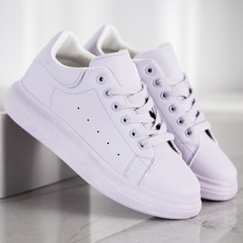 SHELOVET Zapatillas violetas en la plataforma 4