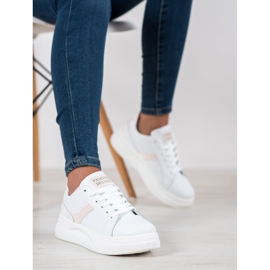 SHELOVET Zapatillas de diseño de moda blanco 1