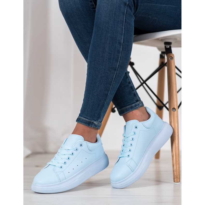 SHELOVET Zapatillas azules en la plataforma 1