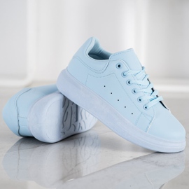 SHELOVET Zapatillas azules en la plataforma 4