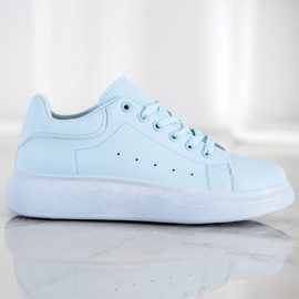 SHELOVET Zapatillas azules en la plataforma 5
