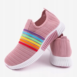 BS30 zapatillas deportivas rosas sin cordones multicolor 1