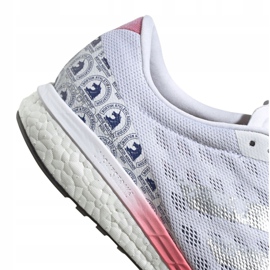 Zapatillas de running adidas Adizero Boston 9 M FX8499 blanco rojo gris 1