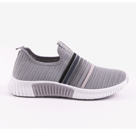 Zapatillas deportivas grises sin cordones TL502-26 1