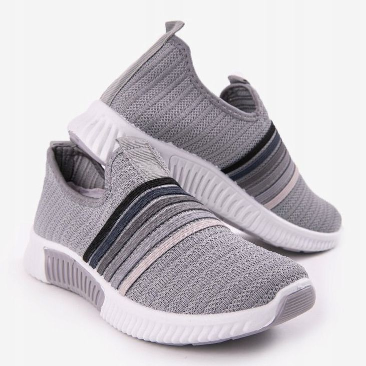 Zapatillas deportivas grises sin cordones TL502-26 2