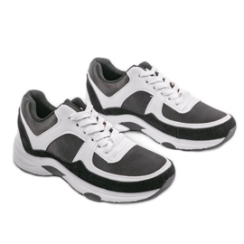 Zapatillas deportivas blancas de moda hechas de cuero ecológico CH005 blanco negro 1 Zapatillas deportivas blancas de moda hechas de cuero ecológico CH005 blanco negro 1