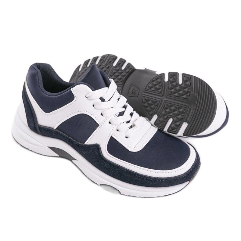 Zapatillas deportivas de moda azul oscuro hechas de cuero ecológico CH005 blanco azul marino 1 Zapatillas deportivas de moda azul oscuro hechas de cuero ecológico CH005 blanco azul marino 1