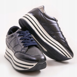 Zapatos deportivos de mujer azul marino de moda 230-2 3