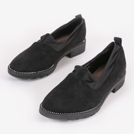 Zapatos negros sin cordones con elástico 240-1 3
